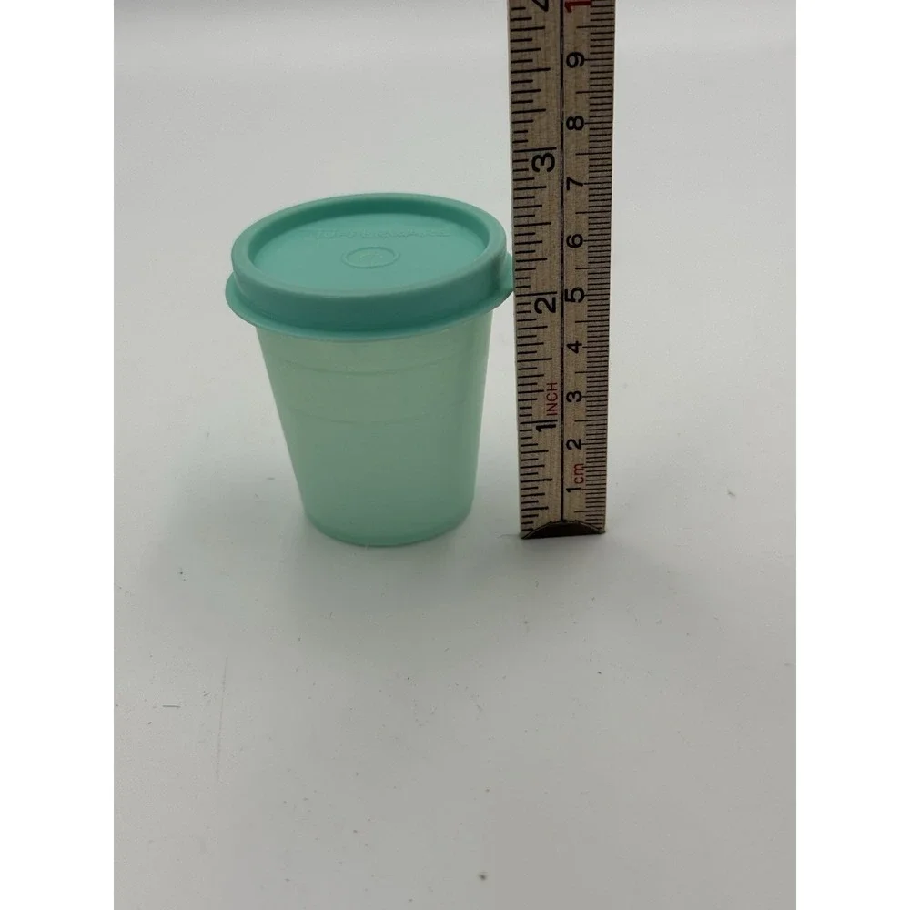 Tupperware Teal Midget 2oz Container & Lid